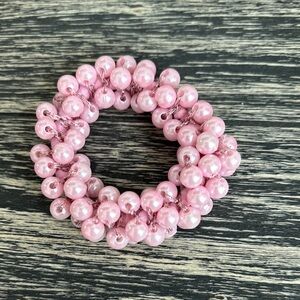 Chic Pink Pearl Hair Tie